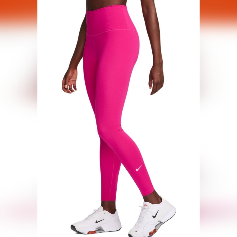 Nike One High-Waisted Full-Length Leggings Pink Size M NWOT